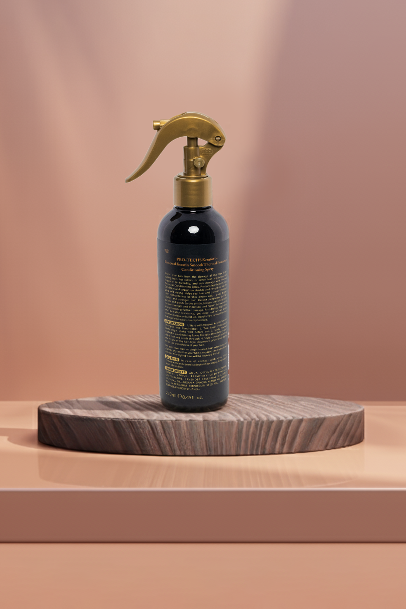 PRO-TECHS Keratin 0+ Renewal Keratin Smooth Thermal Protector Conditioning Spray
