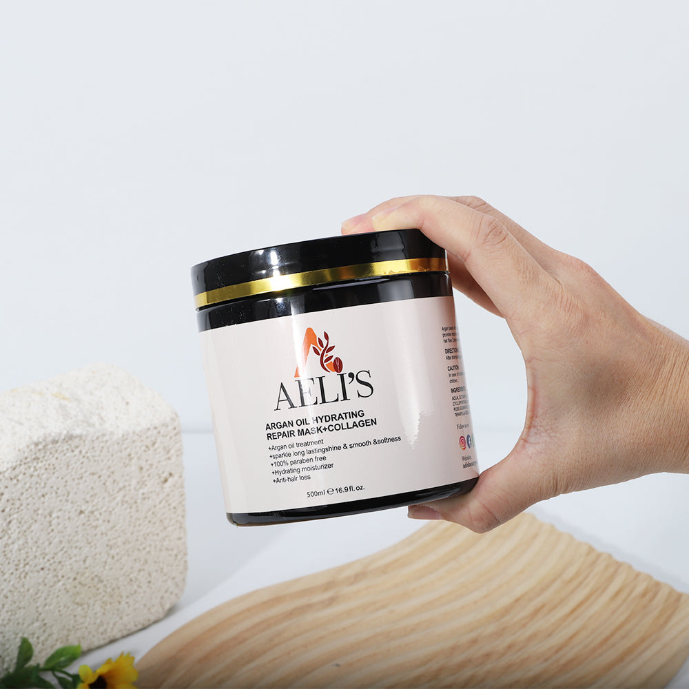 Aelis argán oil hidrating repair mask+collagen