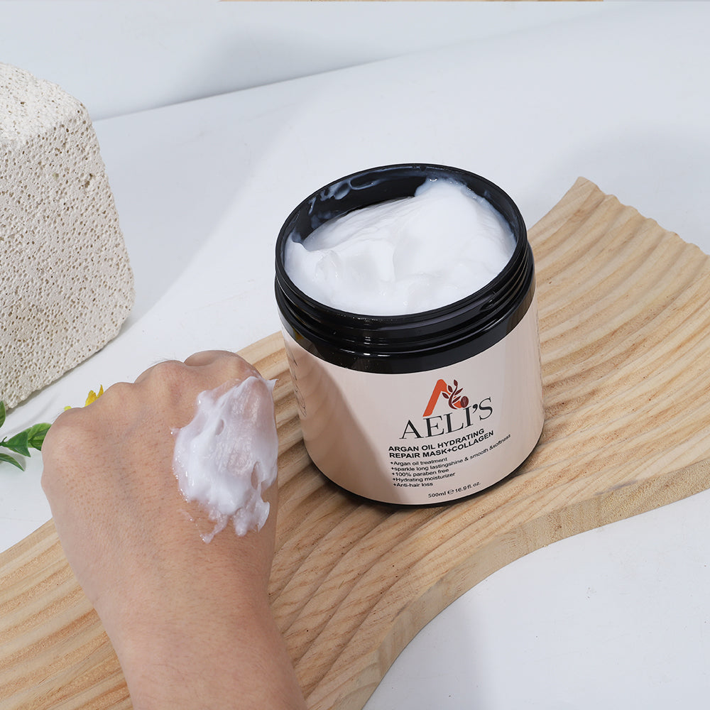 Aelis argán oil hidrating repair mask+collagen
